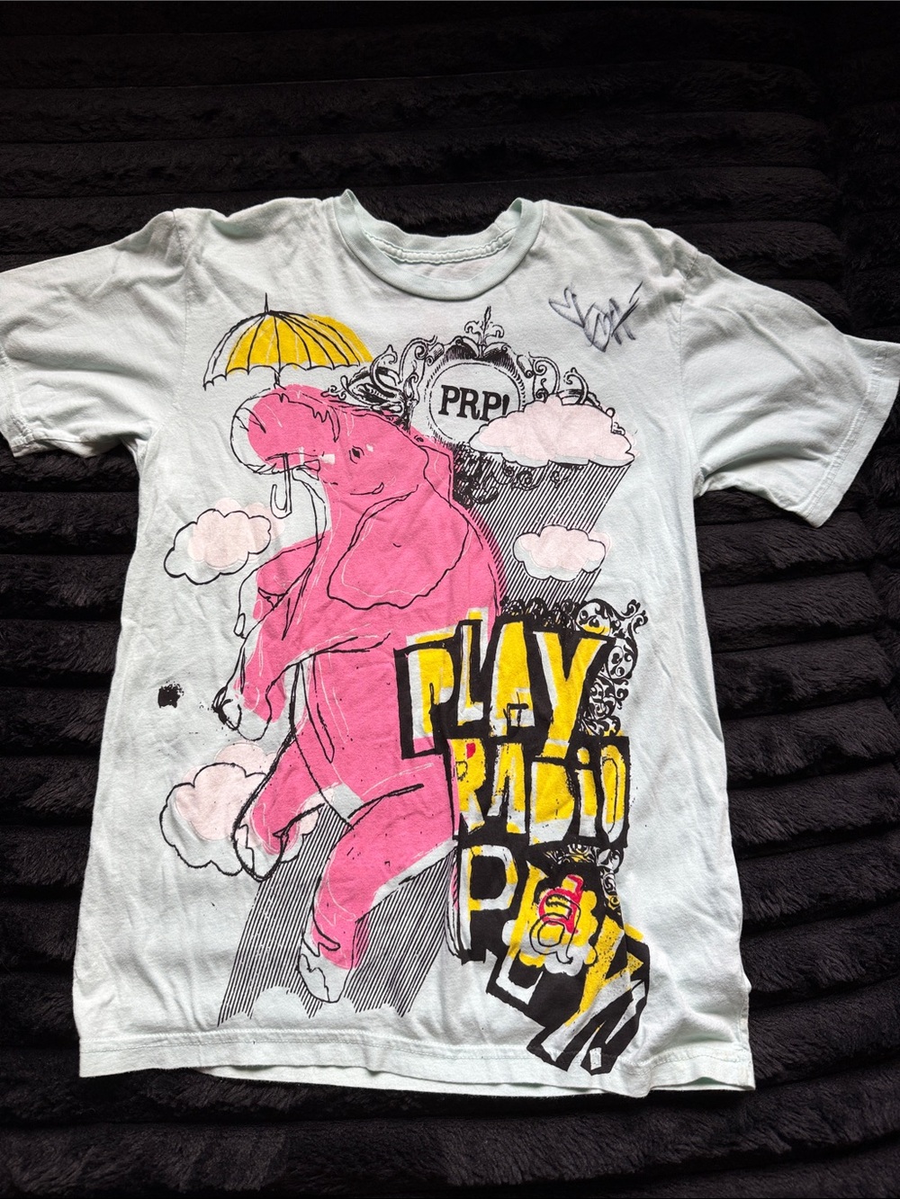 Kids Pink Elephant Graphic Tee -